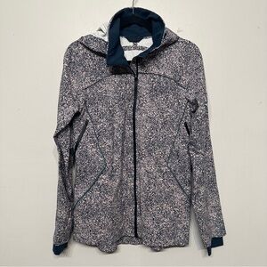 Lululemon Runaway Jacket Pebble Print Parfait Pink Alberta Lake 8